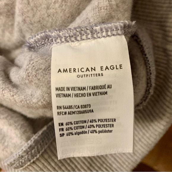 Ahh-mazingly Soft American Eagle Jegging Fit Gray and Pink Sweatshirt NWT - S - Picture 7 of 7